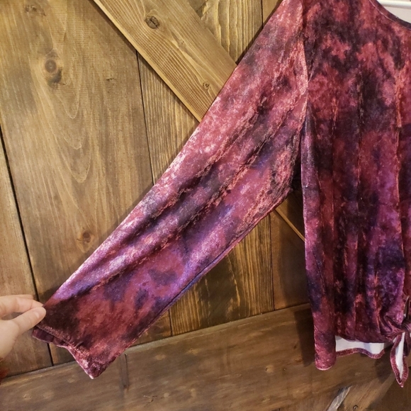 ❤️🩷❤️ Eye candy velvet velour marbled tie dye top 2x xxl - Picture 2 of 6